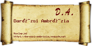 Darázsi Ambrózia névjegykártya